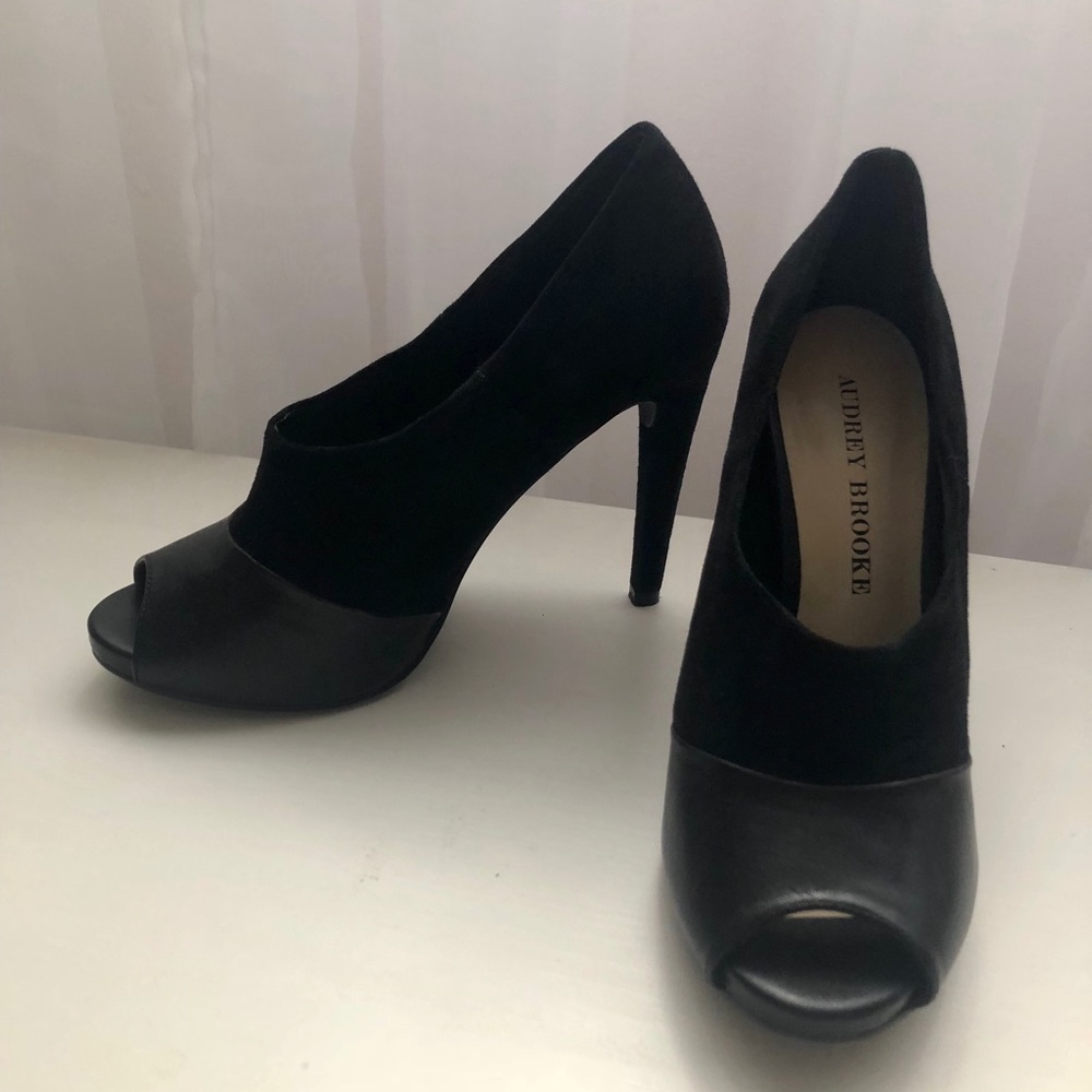 Audrey Brooke Peep Toe Heels
